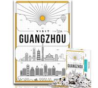 Puzzle 1000 pièces pour Adultes, Guangzhou, Chine, 1000 pièces, Jouets éducatifs, Jeux Anti-Stress, liste de souhaits avec Père Noël, 75x50cm