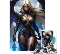 Puzzle 1000 pièces pour Adultes Guerrier Ange Noir Activités ludiques à la Maison Une œuvre d'art Jeux relaxants Convient aux Personnes de 14 Ans et Plus (50x75cm)