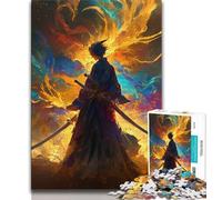 Puzzle 1000 pièces pour Adultes, Guerrière Ninja Japonaise, Jouets éducatifs et Anti-Stress, idéal pour la décoration de Bureau (75x50cm)