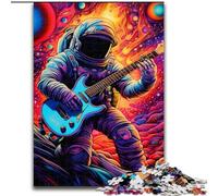 Puzzle 1000 pièces pour Adultes, Guitare Astronaute, en Bois, idéal pour Les Adolescents et Les collectionneurs, idéal pour la décoration intérieure et Les Voyages, 1000 pièces(50x75cm)