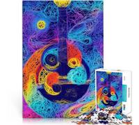 Puzzle 1000 pièces pour Adultes Guitare colorée de l'espace Jouet éducatif intellectuel décompressant Cadeau Amusant 38x26cm