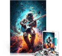 Puzzle 1000 pièces pour Adultes Guitare électrique Astronaute pour Le Jeu éducatif Challenge Toy Cadeau Amusant 75x50cm