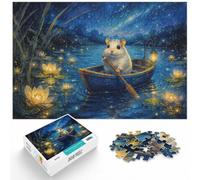 Puzzle 1000 pièces pour Adultes, Hamster in Starry Night | Comme idée cadeau de Noël : ce puzzle 1000 pièces adulte propose l'ensemble du défi pour les vacances de Noël.