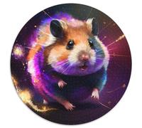 Puzzle 1000 pièces pour Adultes Hamster Puzzle Rond 1000 pièces pour Les Vacances et décoration d'intérieur 67,5 x 67,5 cm
