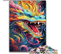Puzzle 1000 pièces pour Adultes Happy Dragon, idéal pour Les Adolescents, Les Liens familiaux, Les Casse-têtes et Les décorations d'intérieur DIY (Taille : 50x75cm)