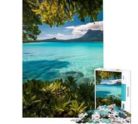 Puzzle 1000 pièces pour Adultes Havre Tropical Jeu de réflexion Stimulant pour améliorer la mémoire pour Noël ou Un Anniversaire (50x75cm)
