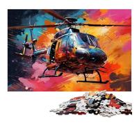 Puzzle 1000 pièces pour Adultes, hélicoptère coloré, pour Adolescents et Famille - Jeu de réflexion à Faire soi-même, 50 x 75 cm / 19,68 x 29,52 Pouces