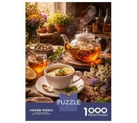 Puzzle 1000 Pièces pour Adultes Herbal Tea with Honey and Lemon Puzzles pour Adultes - Défi Difficile - Liste De Souhaits avec Le Père Noël - Cadeaux d'anniversaire Uniques 52x38cm/1000pcs
