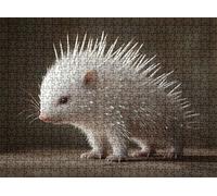 Puzzle 1000 Pièces pour Adultes, hérisson Animal Puzzle Bois Difficile et Coloré, Grand Casse-Tête 75 x 50 cm, Jeu Anti-Stress avec Poster, Décor Murale Maison, Cadeau Anniversaire pour Femme w0-111