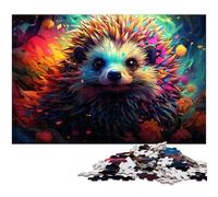 Puzzle 1000 pièces pour Adultes hérisson coloré Jeu intellectuel Stimulant Jeu Familial 1000 pièces (75 x 50 cm)