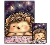 Puzzle 1000 pièces pour Adultes Hérisson endormi, en Carton, pour s'amuser en Famille, idéal pour décorer Un Bureau 14 Ans et Plus, 26x38cm