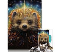 Puzzle 1000 pièces pour Adultes, hérisson étoilé, pour Adolescents, activité Amusante pour la Maison, Jouets pour Les Jours de Pluie, Cadeaux d'anniversaire (Taille 75x50cm)
