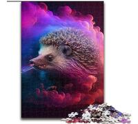 Puzzle 1000 pièces pour Adultes Hérisson Nébuleuse Puzzles stimulants pour la Famille et Les Amis, défi cérébral (Taille 50x75cm)