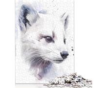 Puzzle 1000 pièces pour adultes « Hermine aquarelle », puzzle en bois pour enfants, jouets de divertissement familial, 1000 pièces (75 x 50 cm)