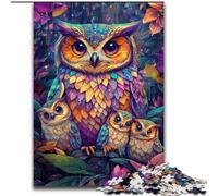 Puzzle 1000 pièces pour Adultes Hibou, Aide Le Cerveau à exercer des Jouets addictifs pour cultiver la Patience et améliorer la mémoire (Taille 26x38cm)