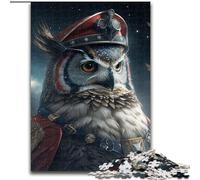 Puzzle 1000 pièces pour Adultes, Hibou Astronaute, en Carton, Jouet éducatif, intellectuel, décompressant, Amusant, Jeu Familial, 1000 pièces(26x38cm)