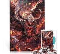 Puzzle 1000 pièces pour Adultes Hibou démoniaque de l'enfer Fait de Bois pour Les 14 Ans et Plus Staycation Tuer Le Temps Idées Cadeaux。Taille：50x75cm/19.68x29.52pouce
