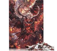 Puzzle 1000 pièces pour Adultes Hibou démoniaque de l'enfer Puzzles carrés en Papier Puzzle éducatif Jeu Familial 1000 pièces (75 x 50 cm)