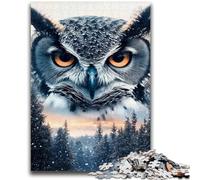 Puzzle 1000 pièces pour Adultes - Hibou Fantastique - À partir de 14 Ans - Défi éducatif - Activités Amusantes à la Maison, Cadeaux d'anniversaire, Cadeaux de Voyage - 50x75cm