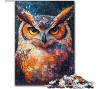 Puzzle 1000 pièces pour Adultes, Hibou mystérieux, idéal pour Les Adolescents, Les Liens familiaux, Les Casse-têtes et la décoration d'intérieur (Taille 26x38cm)