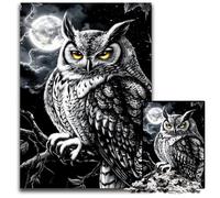Puzzle 1000 pièces pour Adultes, Hibou Noir et Blanc, en Bois, Jeux, Jouets, Cadeau, Anniversaire, Original, pour Les Enfants de 14 Ans et Plus, 50x75cm