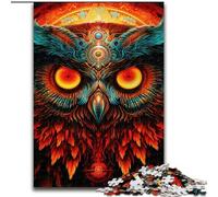 Puzzle 1000 pièces pour Adultes, Hibou psychédélique, décoration à Faire soi-même, défi cérébral, pour Adultes, Famille, Cadeau de Vacances (Taille : 50x75cm)