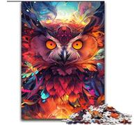 Puzzle 1000 pièces pour Adultes Hibou Puzzle en Carton, Parfait pour Halloween, Noël, Cadeau d'anniversaire 1000 pièces(26x38cm)