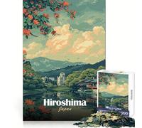 Puzzle 1000 pièces pour Adultes Hiroshima Japon Vue panoramique Finitions soignées Jeu de réflexion Amusant et Relaxant Cadeau d'anniversaire (50x75cm)
