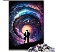 Puzzle 1000 pièces pour Adultes Histoire d'amour Cosmique en Bois, idéal pour Les Anniversaires, Noël et Halloween 50x75cm Décoration Artistique DIY, Cadeau d'anniversaire idéal