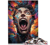 Puzzle 1000 pièces pour Adultes Homme Qui crie Puzzle pour Cadeaux 26x38cm Jeu Stimulant et Jeu Familial pour Les 14 Ans