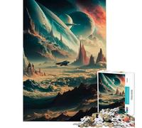 Puzzle 1000 pièces pour Adultes Horizons interstellaires Jeu Relaxant et éducatif défi Cadeau de Père Noël Secret décoration Parfaite (Taille 38x26cm)