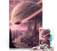 Puzzle 1000 pièces pour Adultes Horizons Roses Fait de Bois pour Les 14 Ans et Plus Jeu de défi Unique Offert en Cadeau à Toute la Famille。Taille：50x75cm/19.68x29.52pouce