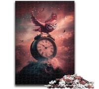 Puzzle 1000 pièces pour Adultes, Horloge, Hibou, Adolescent, Puzzle, défi d'intelligence cérébrale, Jouets addictifs pour la décoration de la Maison (75x50cm)
