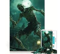 Puzzle 1000 pièces pour Adultes Horreur Mort-Vivant Jeu de mémoire Amusant Découpe Nette Composants Robustes Cadeau Unique pour soulager Le Stress (38x26cm)