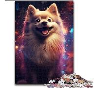 Puzzle 1000 pièces pour Adultes, Husky coloré en Bois, idéal pour Une décoration DIY ou Un Cadeau d'anniversaire 50x75cm. Un Casse-tête Stimulant - Jouet Relaxant pour Adolescents.