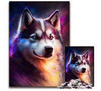 Puzzle 1000 pièces pour Adultes Husky Puzzle Impossible pour Adultes Parfait pour Halloween, Noël, Cadeau d'anniversaire 26x38cm/10,23x14,96 Pouces