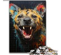 Puzzle 1000 pièces pour Adultes, Hyène Africaine, en Bois, idée Cadeau d'anniversaire, Jeu de réflexion Stimulant(1000 pièces, 50x75cm)