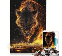 Puzzle 1000 pièces pour Adultes Hyène dorée, Jeu Impossible, Analyse et logique, renforce l'amour Entre Les Couples 38x52cm