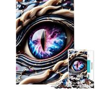 Puzzle 1000 pièces pour Adultes Œil de Dragon Cosmique décoration Murale Cadeau de Noël ou d'anniversaire (38x52cm)