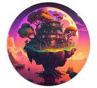 Puzzle 1000 pièces pour Adultes : Île au Bord du lac. Puzzle en Carton pour Adolescents, Jeu de société Stimulant pour Une soirée de Jeux en Famille (67,5 x 67,5 cm).