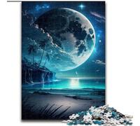 Puzzle 1000 pièces pour Adultes,île dans la mer,en Bois,idéal pour Une décoration Artistique DIY ou Un Cadeau d'anniversaire,50x75cm,activité pour Adultes et familles,Cadeau de décoration