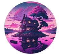 Puzzle 1000 pièces pour Adultes : Île dans Le lac. Puzzle 1000 pièces : Un Casse-tête Stimulant pour Les Adolescents, Parfait pour la décoration intérieure ou comme Cadeau (Taille : 67,5 x 67,5 cm).