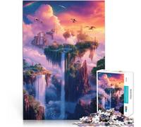 Puzzle 1000 pièces pour Adultes Îles flottantes avec Cascades Jouet éducatif intellectuel décompressant Une œuvre d'art 50x70cm