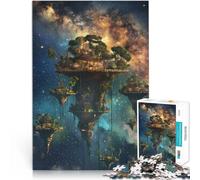 Puzzle 1000 pièces pour Adultes Îles flottantes dans l'espace Jeu Familial Anti-Stress Défi Difficile Une œuvre d'art 50x70cm