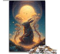 Puzzle 1000 pièces pour Adultes, Illusion de Lapin, en Bois, Interaction familiale et défi cérébral, défi d'activité familiale 1000 pièces(50x75cm)