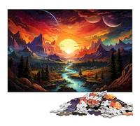 Puzzle 1000 pièces pour Adultes Illustration colorée de Black Hills Puzzle en Bois pour Adultes Jeu éducatif 1000 pièces (75 x 50 cm)