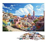 Puzzle 1000 pièces pour Adultes Illustration colorée de la Provence Puzzle en Papier Amusant Cadeau Amusant 1000 pièces (38 x 26 cm)
