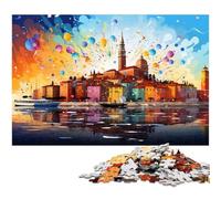 Puzzle 1000 pièces pour Adultes Illustration Couleur de Rovinj défi éducatif Anti Stress défi Difficile 1000 pièces (38 x 26 cm)