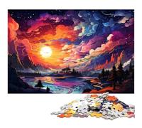 Puzzle 1000 pièces pour Adultes Illustration Couleur du Cercle Polaire Arctique défi éducatif Anti Stress défi Difficile 1000 pièces (75 x 50 cm)