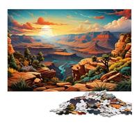 Puzzle 1000 pièces pour Adultes Illustration Couleur du Grand Canyon National Cadeau d'anniversaire décoration Murale 1000 pièces (38 x 26 cm)